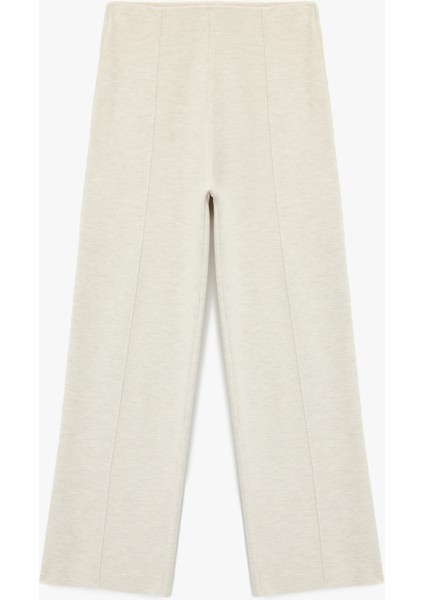 Normal Bel Nervürlü Bol Paça Pantolon