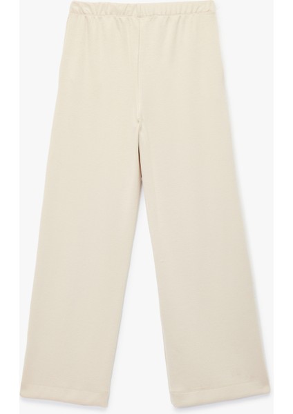 Nervürlü Scuba Kumaş Uzun Düz Bol Paça Eşofman Altı fiyatları