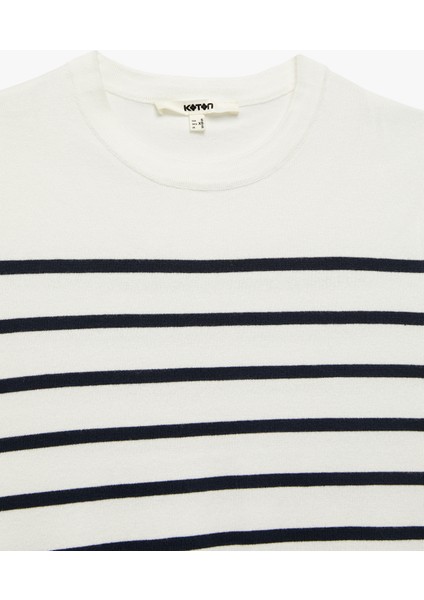 Kısa Kollu Bisiklet Yaka Basic Triko Kazak indirimleri