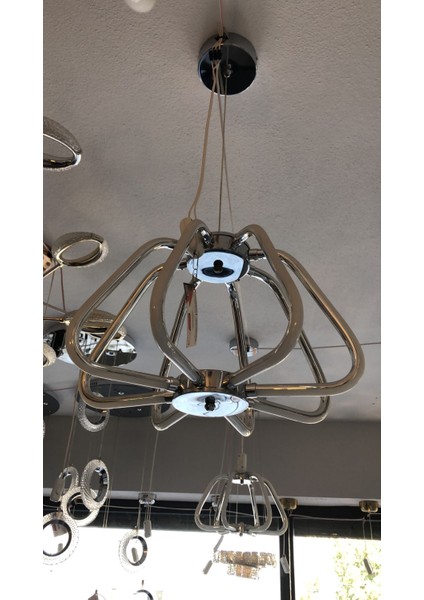 Modern Krom LED Avize 7713G 110 cm - 40 cm fiyatları