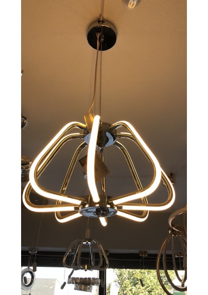 Modern Krom LED Avize 7713G 110 cm - 40 cm modelleri