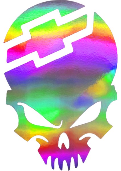 Chev Kurukafa Hologram Sticker – Işık Vurunca Renk Değiştirir – Modifiye Dekarasyon Sticker Araç,kask, Cam Uyumlu,düz ve Prüzsüz Yüzeyler fiyatları