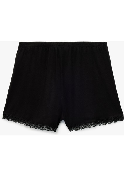 Viskon Kumaş Dantel Detaylı Şort Pijama Altı fiyatları