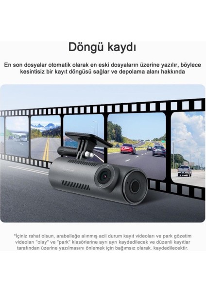 M310 Araç İçi Kamera 1296P 130° Geniş Açı Döngü Kaydı 24 Saat Otopark Modu Gece Görüş
