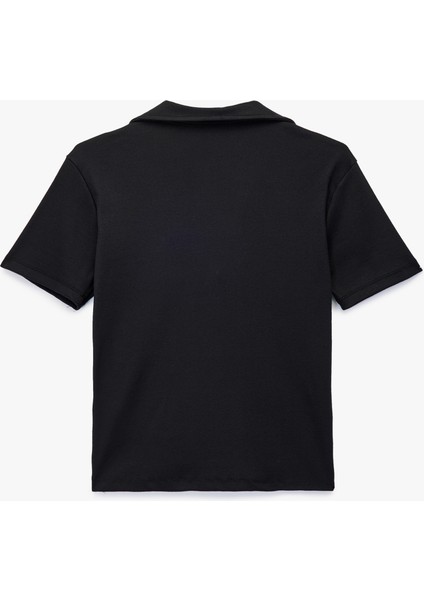 Pamuklu Fiyonk Nakış Detaylı Slim Fit Kısa Kollu Polo Yaka Tişört fiyatları