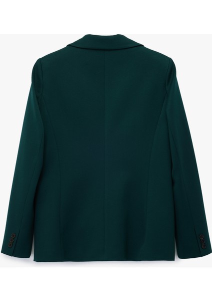 Cepli Düğmeli Kruvaze Uzun Kollu Gabardin Kumaş Blazer Ceket fiyatları