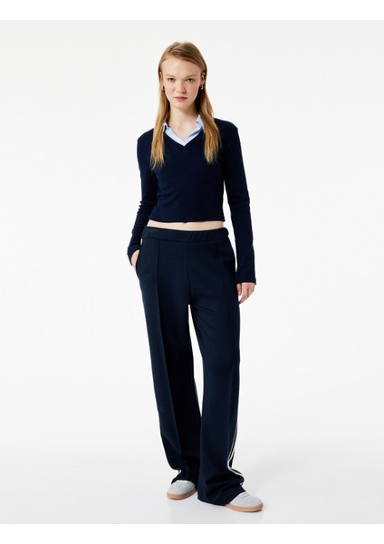 Uzun Kollu Gömlek Yaka Slim Fit Pamuklu Tişört fiyatları