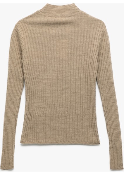 Regular Fit Dik Yaka Uzun Kollu Triko Kazak fiyatları