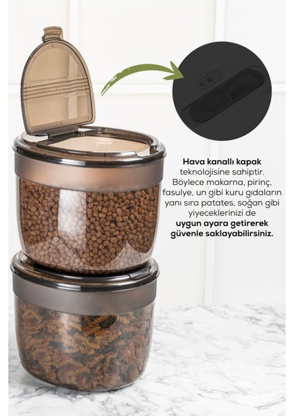 2'li 8 Litre Büyük Boy Plastik Saklama Kabı – Antrasit Kapak ve Gövde fiyatları