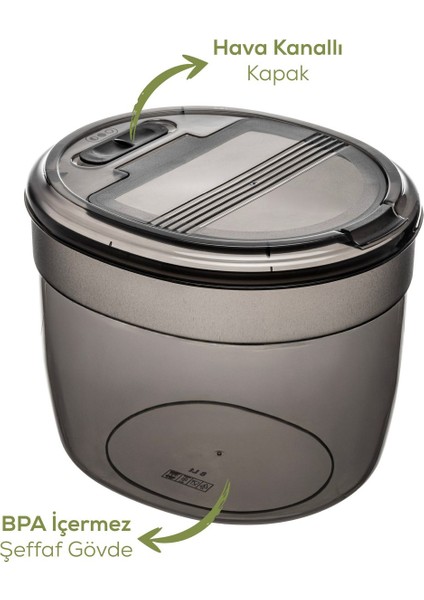 2'li 8 Litre Büyük Boy Plastik Saklama Kabı – Antrasit Kapak ve Gövde fırsatları