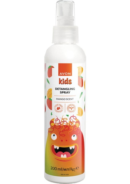 Mango Aromalı Saç Açıcı Sprey - Göz Yakmayan Formül, 200 ml, Plastik Şişe, Tüm Saç Tipleri İçin Çocuklara Özel