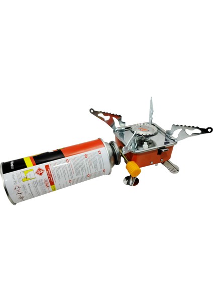 Küçük Boy Kamp Ocağı Portatif Kartuş Gazlı Piknik Ocak 2 Adet Kartuş Hediyeli