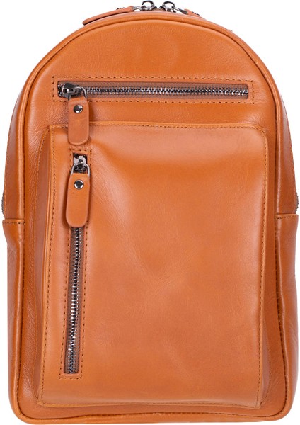 Blake Tan Luxe Deri Çapraz Unisex Sırt Çantası