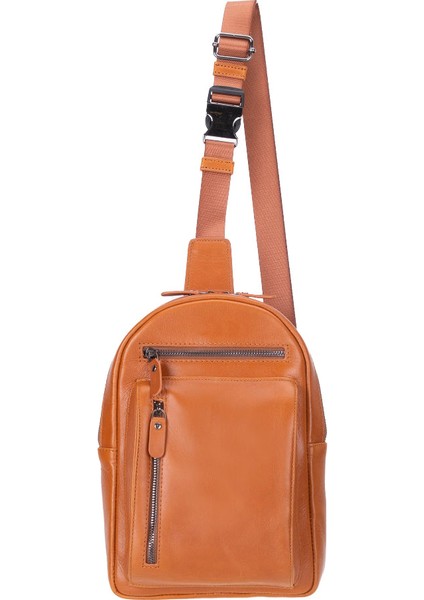 Blake Tan Luxe Deri Çapraz Unisex Sırt Çantası modelleri