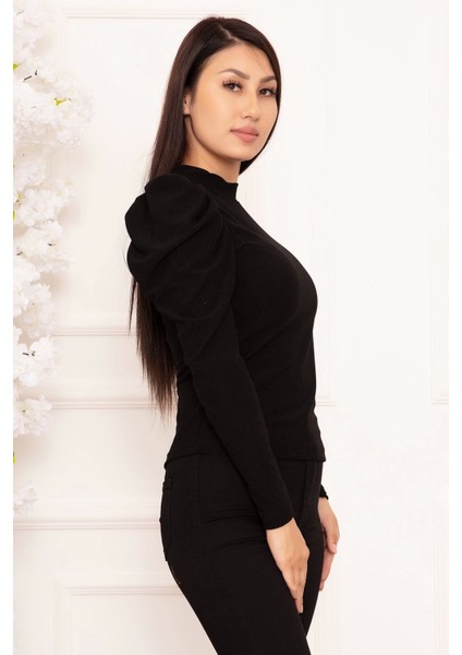 Prenses Kol Bluz Siyah W3125 modelleri