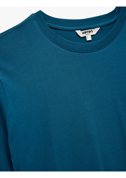 Kısa Kollu Bisiklet Yaka Pamuklu Spor Tişört modelleri