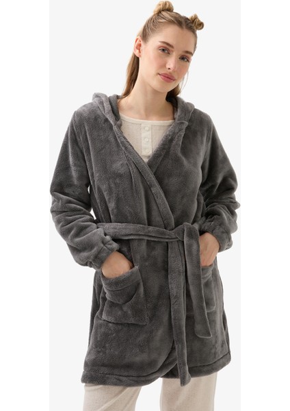 Kadın Polar Sabahlık 51933 - Antrasit