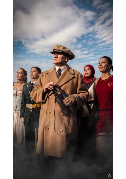 Atatürk Portre Xıv Ev Duvar Salon Güzellik Salonu Ofis Dükkan Dekarasyon Kanvas Tablo fiyatları