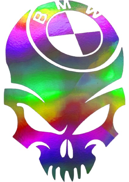 Bmw Kurukafa Hologram Sticker – Işık Vurunca Renk Değiştirir – Modifiye Dekarasyon Sticker Araç,kask, Cam Uyumlu,düz ve Prüzsüz Yüzeyler fiyatları