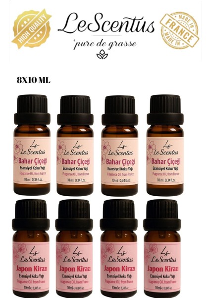 Bahar Çiçeği-Japon Kirazı Esansiyel Uçucu Koku Yağı Buhurdanlık Yağı Difüzör Esansı Oda Ortam KOKUSU8X10ML