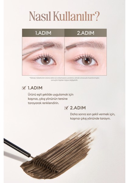 Ultra Ince Fırçalı, Yoğun Pigmentli Kaş Maskarası Clıo Kill Brow Slim Ash Browcara (03 Natural Ash)