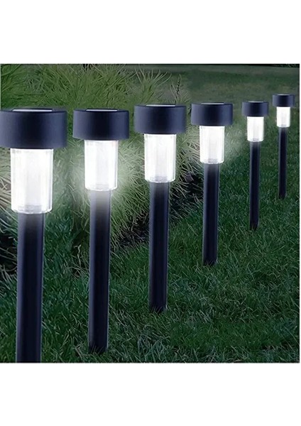 Kablosuz Solar Güneş Enerjili Bahçe Lambası Saplı Dış Mekan LED Aydınlatma 10 Adet