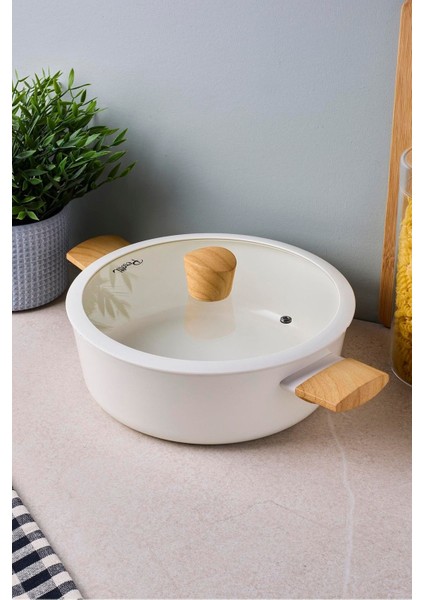 Danish Cook Beige Indüksiyon Tabanlı Karnıyarık Tencere 24 cm fiyatları