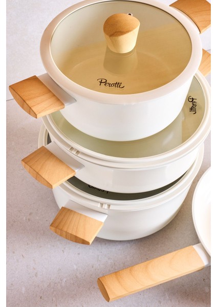 Danish Cook Beige Indüksiyon Tabanlı 7 Parça Tencere Seti fiyatları