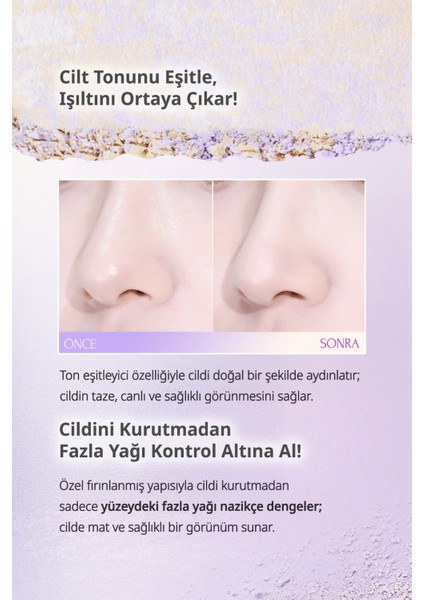 Ton Eşitleyici & Sabitleyici, Ince Yapılı, Işıltılı Pudra Clıo Light Setting Powder 01 Lavender Wave fırsatları