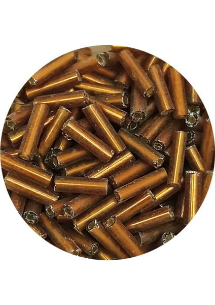 Uzun Boru Kesme Boncuk Çap 2mm Uzunluk 10 mm - 20 Gram - Gold - BNC248 fiyatları