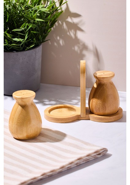 Duke Bambu 2 Parça Standlı Tuzluk-Biberlik fiyatları
