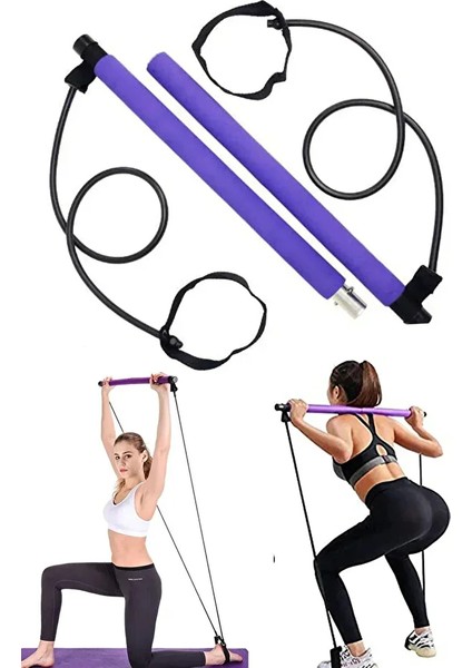 Skuat Pilates Studio Evde Spor Egzersiz Çubuğu Kalça Bacak Basen Sıkılaştırıcı