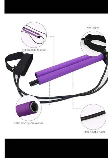 Skuat Pilates Studio Evde Spor Egzersiz Çubuğu Kalça Bacak Basen Sıkılaştırıcı fırsatları