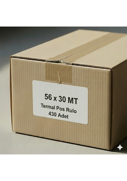 56X30 mt Termal Pos Rulosu (430 Adet) - (1 Koli)Yüksek Kaliteli Yazarkasa Rulosu