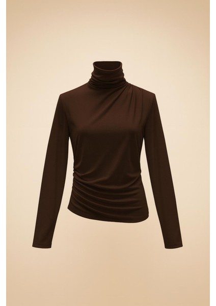 Tek Omuz Büzgülü Sandy Bluz fırsatları