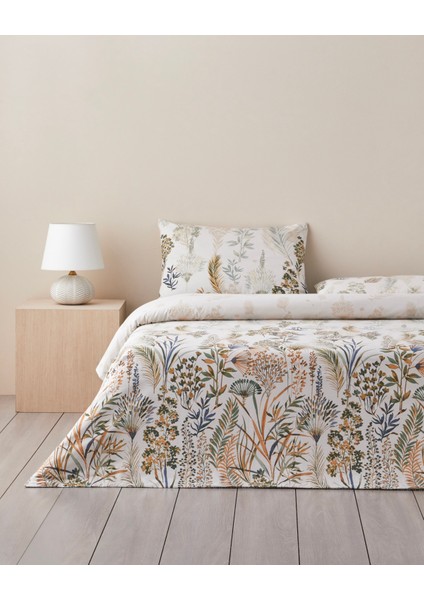 Verdant Dream Pamuk Tek Kişilik Nevresim Takımı 160X220 cm Yeşil