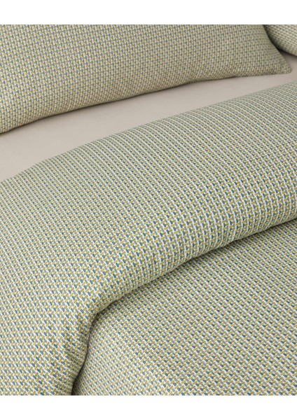 Border Line Kolay Ütülenir Tek Kişilik Nevresim Takımı 160X220 cm Yeşil-Bej modelleri