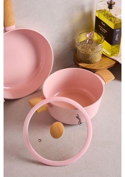 Danish Cook Pink Indüksiyon Tabanlı 7 Parça Tencere Seti fiyatları