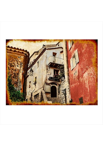 Eski Binalar Art Mdf Tablo 25 cm x 35 cm