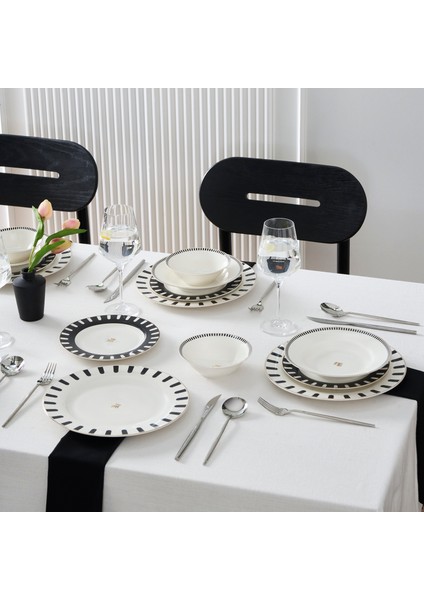 Elegance Bone 50.Yıl İmza Koleksiyonu Kore 24 Parça 6 Kişilik Yemek Takımı