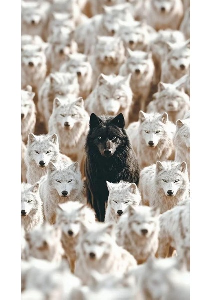 Yalnız Kurt Asil Kurt I Ev Duvar Salon Güzellik Salonu Ofis Dükkan Dekarasyon Kanvas Tablo fiyatları