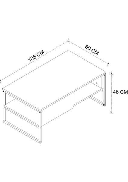 Orta Sehpa Yan Sehpa Dekoratif Sehpa Metal Sehpa Zeus Antrasit
