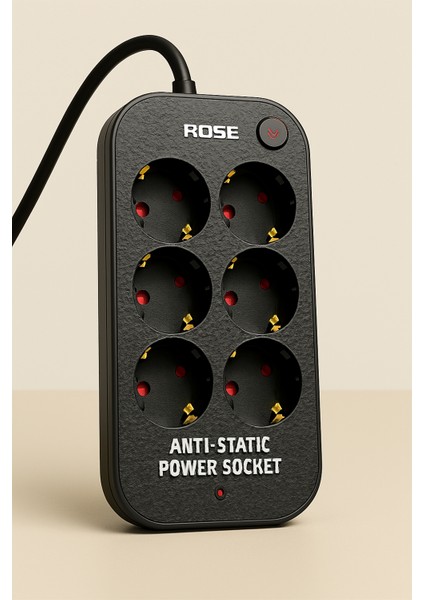 6’lı /2metre Akım Korumalı Priz Topraklamalı Çocuk Korumalı Anahtarlı Anti-Statik modelleri