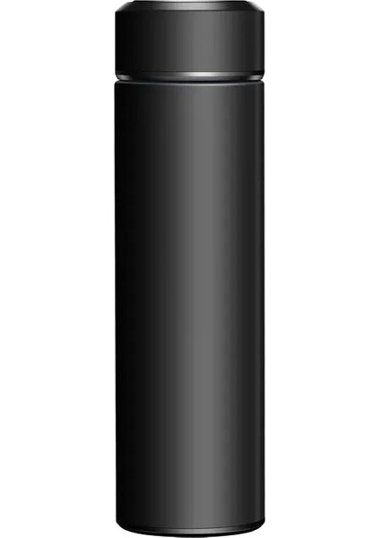 1 Adet 500ML Siyah Paslanmaz Çelik Yaratıcı Akıllı Termos Şişesi Sıcaklık Göstergesi Termos Bardak Erkekler ve Kadınlar Taşınabilir (Yurt Dışından)