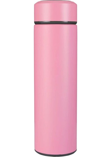 1 Adet 500ML Siyah Paslanmaz Çelik Yaratıcı Akıllı Termos Şişesi Sıcaklık Göstergesi Termos Bardak Erkekler ve Kadınlar Taşınabilir (Yurt Dışından)