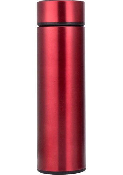 1 Adet 500ML Siyah Paslanmaz Çelik Yaratıcı Akıllı Termos Şişesi Sıcaklık Göstergesi Termos Bardak Erkekler ve Kadınlar Taşınabilir (Yurt Dışından)