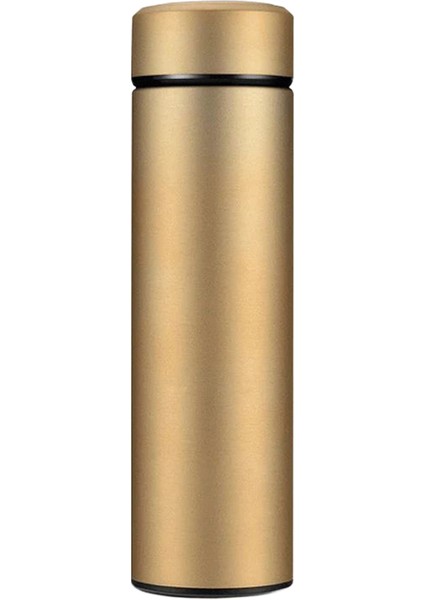 1 Adet 500ML Siyah Paslanmaz Çelik Yaratıcı Akıllı Termos Şişesi Sıcaklık Göstergesi Termos Bardak Erkekler ve Kadınlar Taşınabilir (Yurt Dışından)