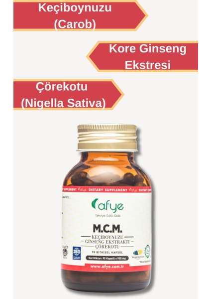 M.C.M (Keçiboynuzu- Ginseng Ekstraktı - Çörekotu) 90 Kapsül fiyatları