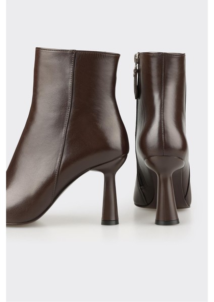 Kahve Deri Kadın Topuklu Bot fırsatları