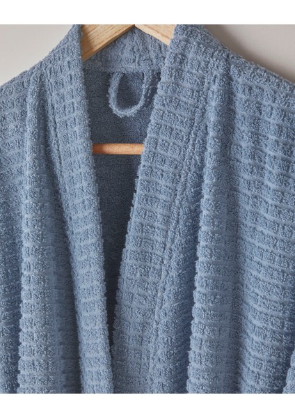 Chequer Pamuk Bornoz L-Xl Mavi modelleri